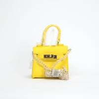 Image 4 of LIKE DREAMS Faux Leather Croc-Embossed Baby Crossbody Bag - Yellow