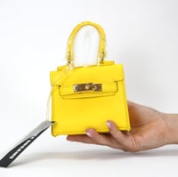 Image 1 of LIKE DREAMS Faux Leather Croc-Embossed Baby Crossbody Bag - Yellow