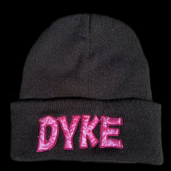 Dyke Beanie | Pink Floral on Black