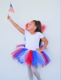 Image 1 of Red White & Blue American Patriotic Fourth Of JulyTutu Skirt