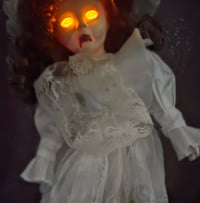 Image 2 of Horror Creepy Porcelain Artist Doll Elizabeth with Glowing Eyes 