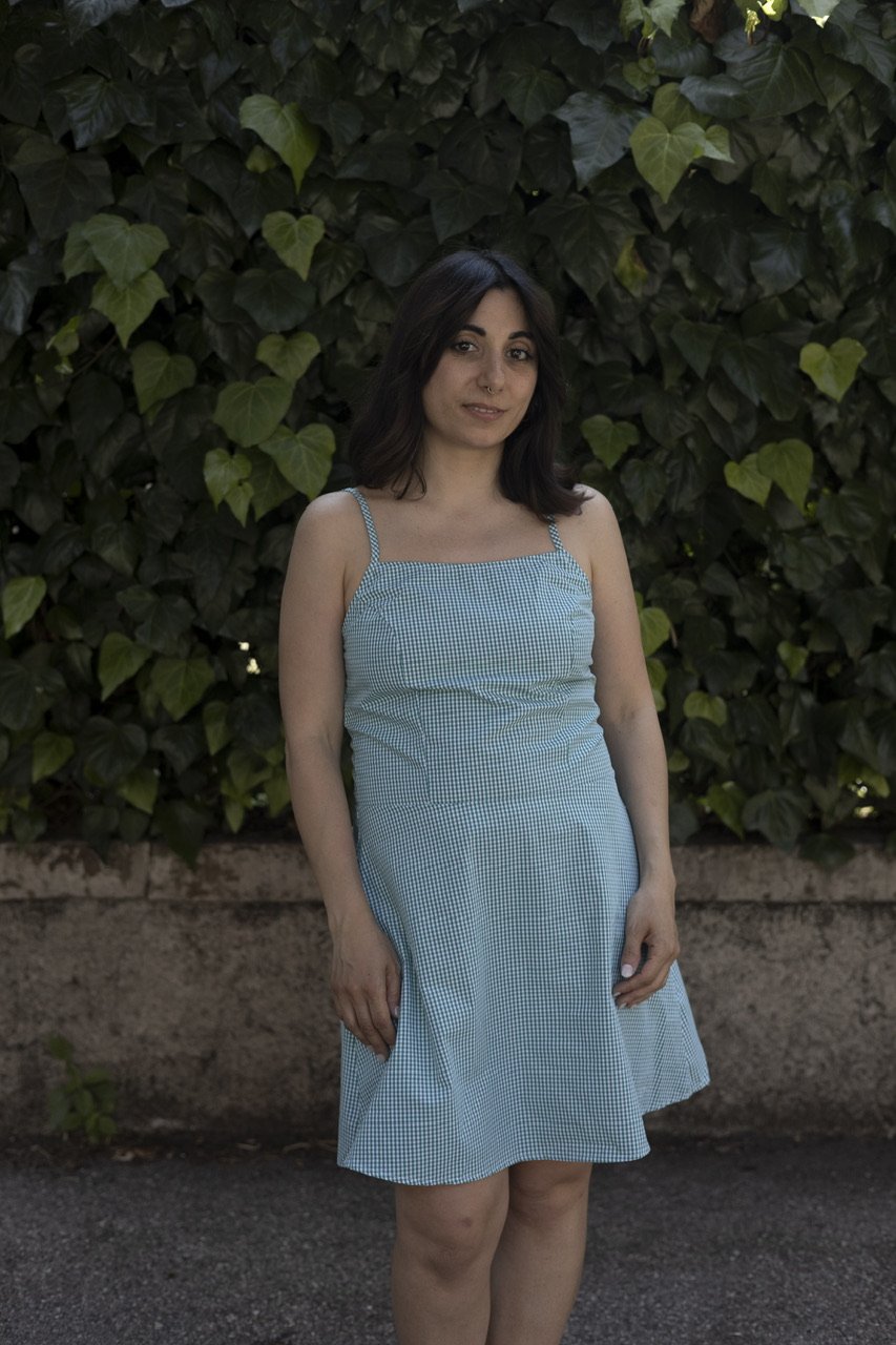 Image of ABITO “NON È LA RAI” VICHY BIANCO E VERDE