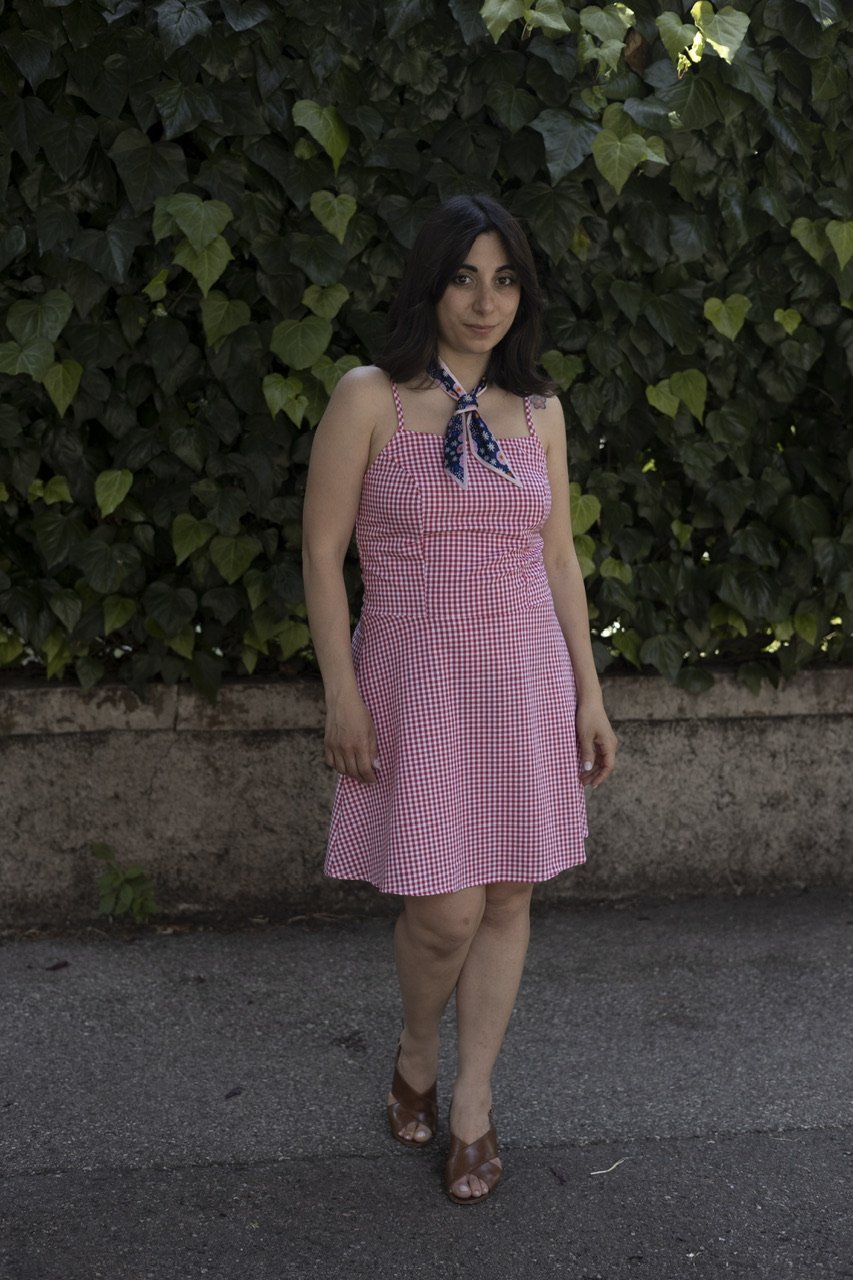 Image of ABITO “NON È LA RAI” VICHY BIANCO E ROSSO