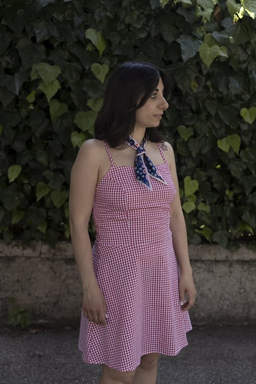 Image of ABITO “NON È LA RAI” VICHY BIANCO E ROSSO