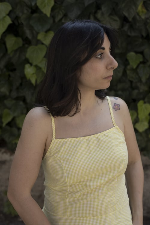 Image of ABITO “NON È LA RAI” VICHY BIANCO E GIALLO