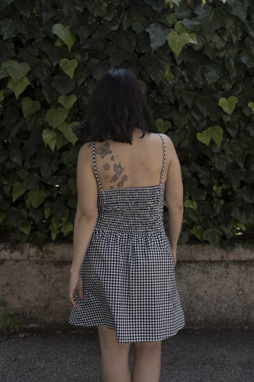 Image of ABITO “NON È LA RAI” VICHY BIANCO E NERO