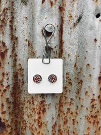Rainbow Floral Glass Studs