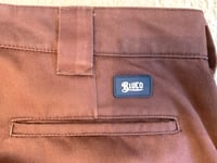 Image 9 of Bluco Work Garment burgundy work pants, size L (34”)