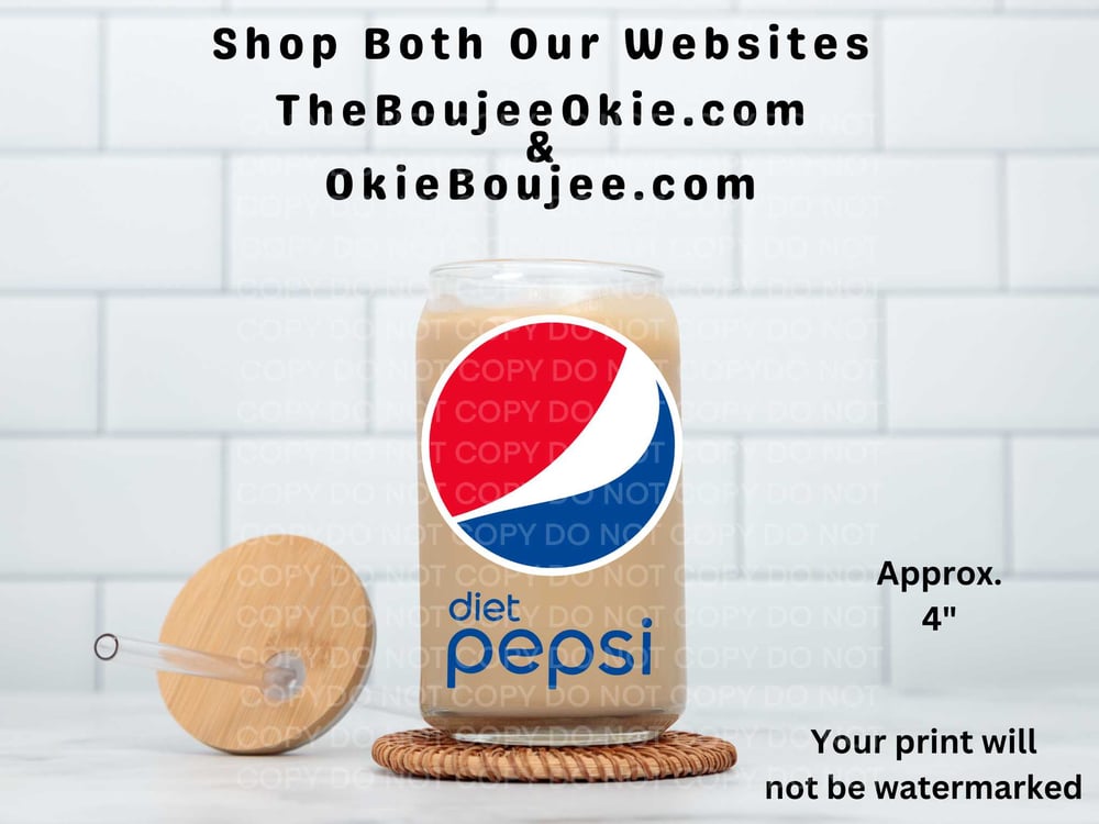 Image of Diet Pepsi Uv Dtf Decal T10