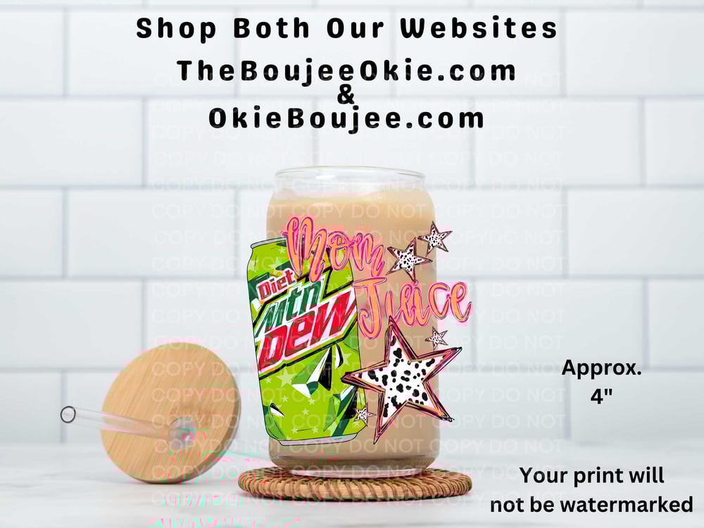 Image of Diet Mountain Dew Mom Juice Uv Dtf Decal D2119