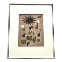 Image 1 of Roger Bissiere Lithograph on Velin Paper, Unsigned, Framed