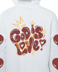 Image 2 of God is Love Heart Hoodie