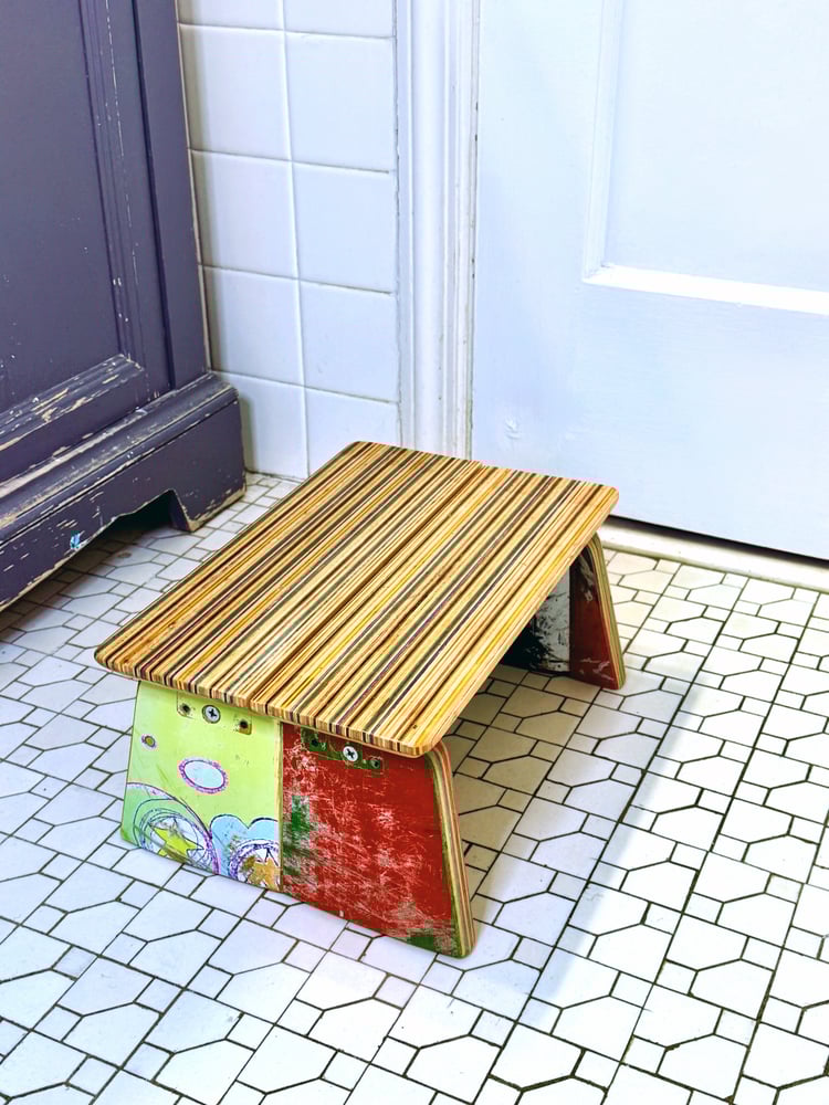 Image of Recycled Skateboard Single Step Stool