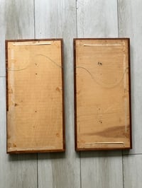 Image 4 of Pair of Mid Century Teak Carvings, Framed, 1960s