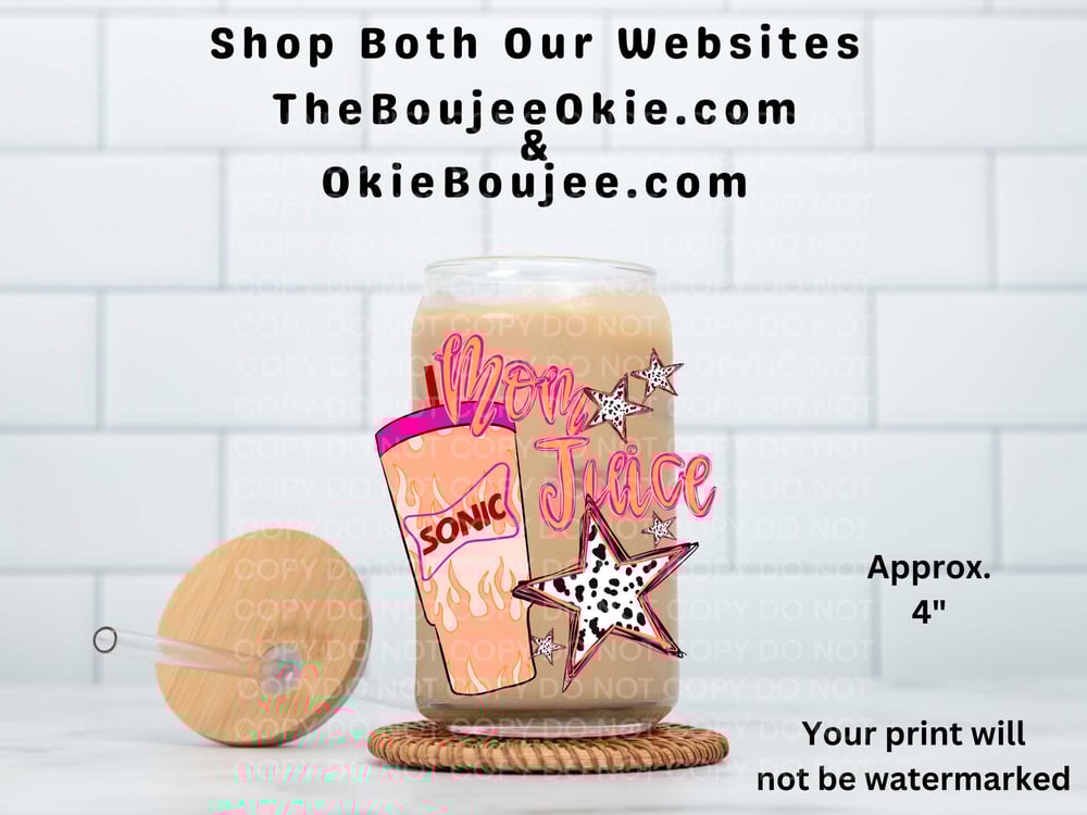 Image of Mom Juice Sonic  Uv Dtf Decal D2113