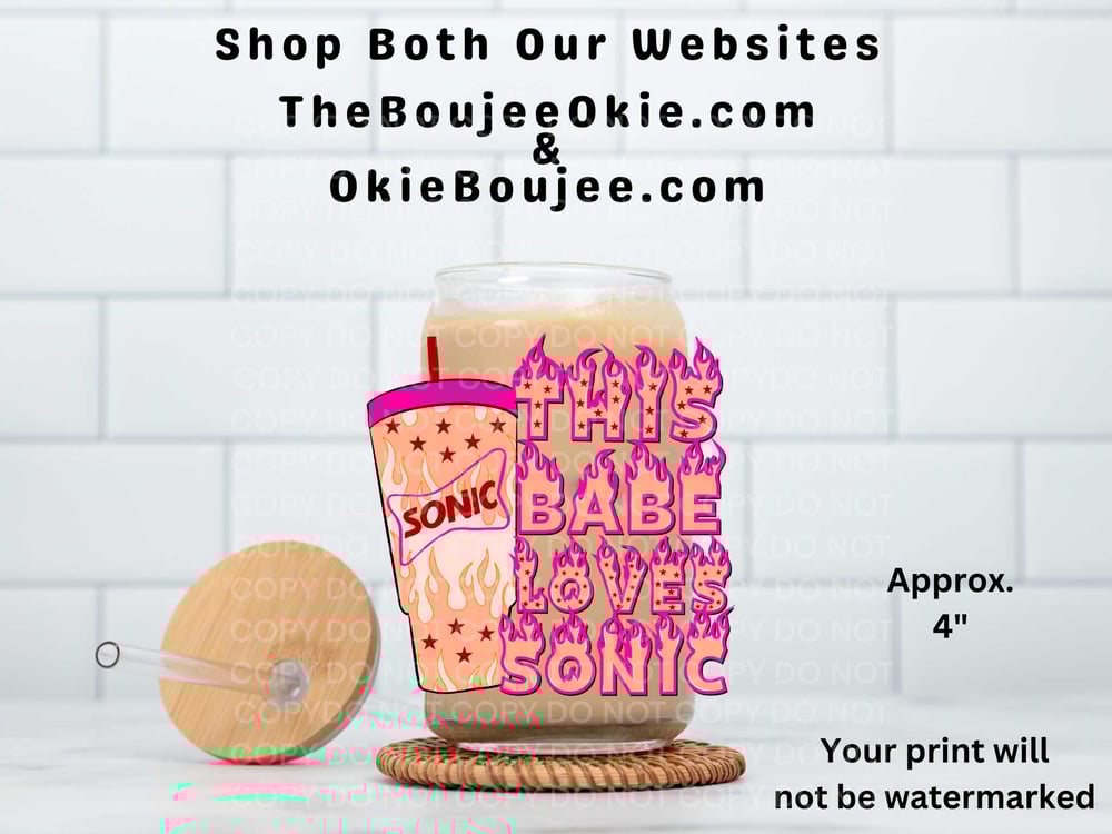 Image of This Babe Loves Sonic Uv Dtf Decal D2114
