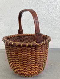 Image 3 of Rare Diminutive Antique Nantucket Lightboat "One Egg" Basket