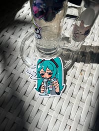 Image 1 of smoke miku transparent border sticker