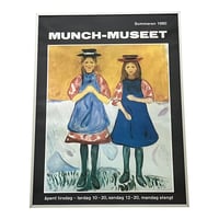 Image 1 of Vintage Exhibition Poster From the Munch-Museet Art Museum in Oslo, 1980, Framed