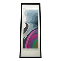Image 1 of 1970s Mashiko Kimura Original Serigraph #56, Signed and Date '75, Numbered 13/40, Framed