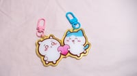 Image 2 of chiikawa heart hachiware magnetic keychain