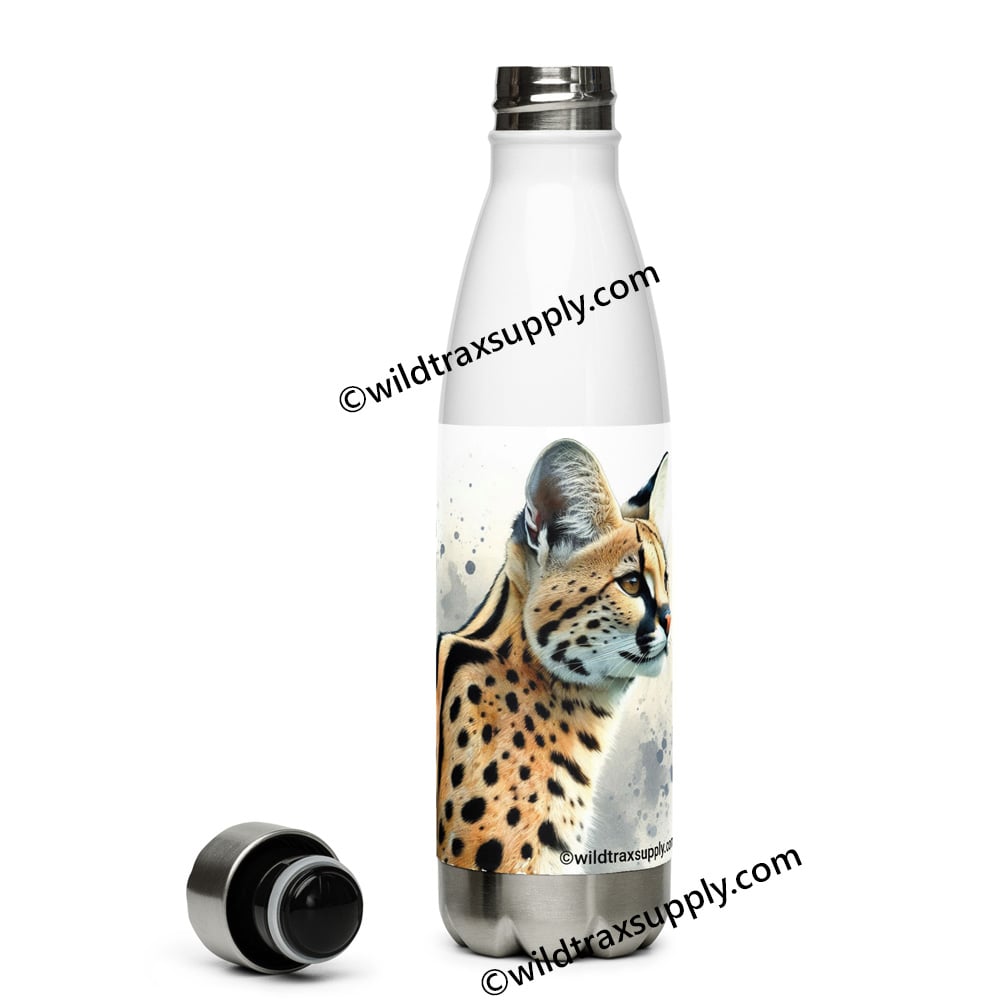 African Serval 17 oz Stainless steel water bottle