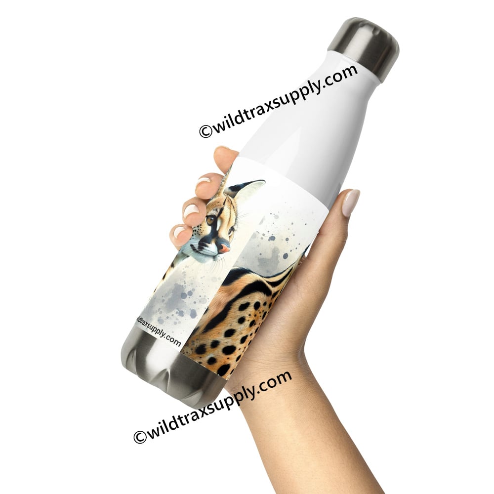 African Serval 17 oz Stainless steel water bottle