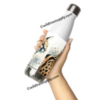Image 3 of African Serval 17 oz Stainless steel water bottle