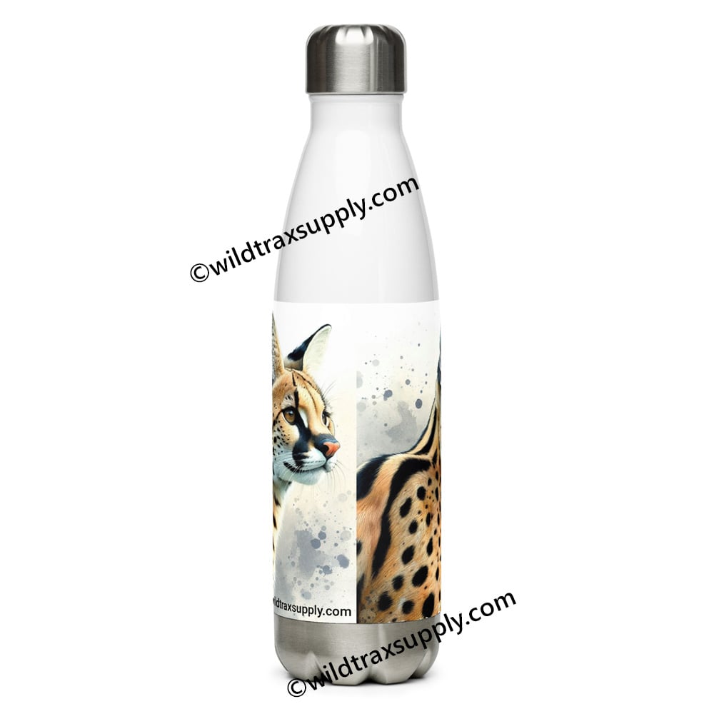 African Serval 17 oz Stainless steel water bottle