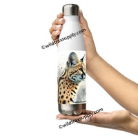 Image 2 of African Serval 17 oz Stainless steel water bottle