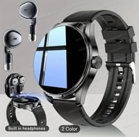 Image 1 of 2-In-1 Headphones & Watch - Casual Digital Sports Design, 1.46" HD Display, NFC, Multi-UI Interface,