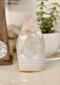 Image 2 of LACE AGATE- CLEAR UARTZ - AMETHYST TEAR DROP