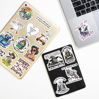 Image 3 of 200 PCS Funny Holographic Stickers for Adults, Waterproof Vinyl Sarcastic Meme Decals