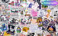 Image 5 of 200 PCS Funny Holographic Stickers for Adults - Waterproof Vinyl Sarcastic Meme Decals