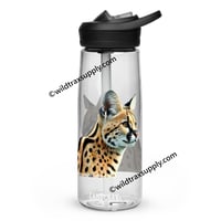 Image 2 of Serval Portrait on CamelBak Eddy®+ Sports water bottle 25 oz