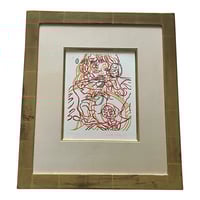 Image 1 of David Salle Original Block Print, Signed, 235/500, Nicely Framed in Gold Leaf