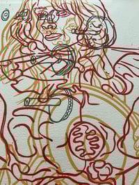 Image 4 of David Salle Original Block Print, Signed, 235/500, Nicely Framed in Gold Leaf