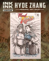 Image 1 of Original Sketch Cover: Final Fight - Poison vs Chun Li // Hyde Zhang