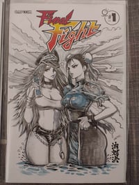 Image 2 of Original Sketch Cover: Final Fight - Poison vs Chun Li // Hyde Zhang