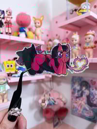 succubus kiss glitter sticker