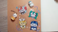 Image 1 of chiikawa x vocaloid transparent stickers