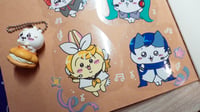 Image 3 of chiikawa x vocaloid transparent stickers