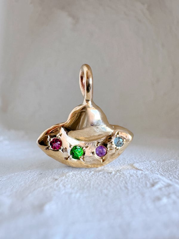 Image of Beam Me Up Gold Pendant