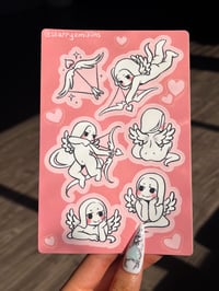 Image 2 of cupid 6x4 sticker sheet