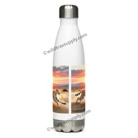 Image 3 of Running Serval Sunset design Stainless steel water bottle 17 oz