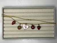 Image 3 of Fruity Heart Charm Necklace
