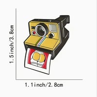 Image 2 of Polaroid Camera Taking A Photo Of A Nice Round Booty In Lingerie Enamel Pin