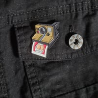 Image 4 of Polaroid Camera Taking A Photo Of A Nice Round Booty In Lingerie Enamel Pin