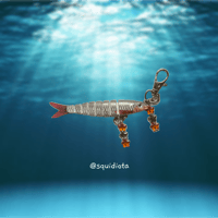 MINI grey and red trout keychain