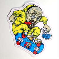 Image 1 of Large Breaking Bad Heisenberg Walter White On A Polos Hermanos Skateboard Matte Vinyl Sticker